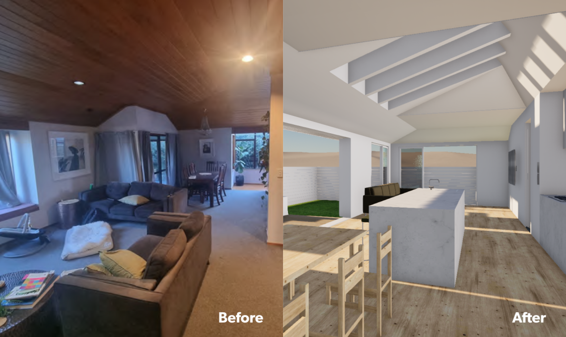 Renovation before & after